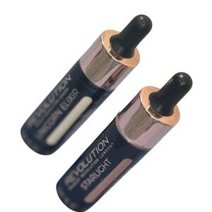 Liquid Highlighter Revolution London Unicorn Elixir & Starlight Mix Lot of 2 NWT